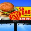 Triple XXX Restaurant billboard