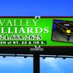 Valley Billiards  billboard